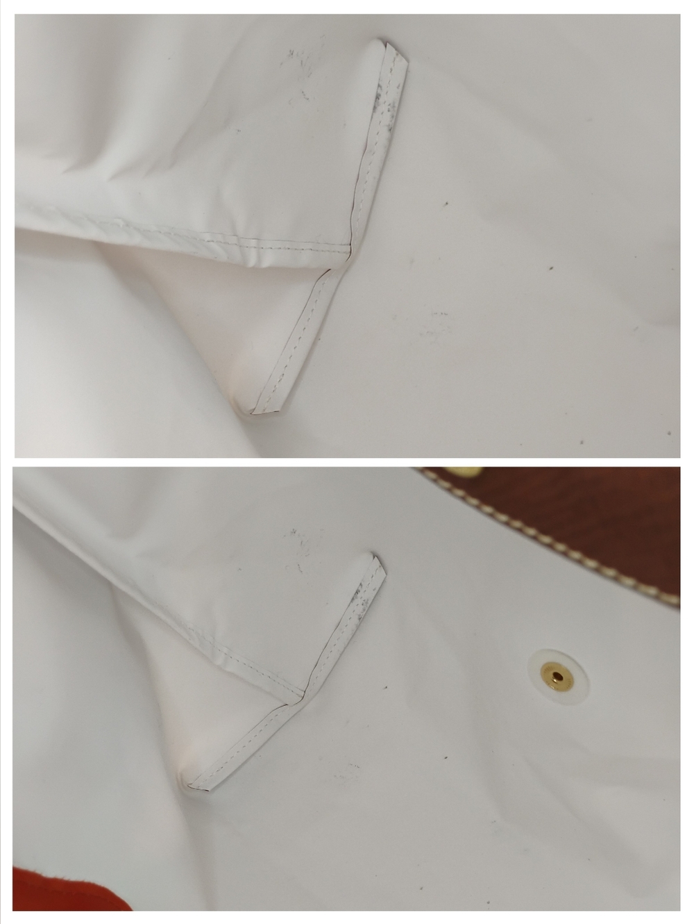 Longchamp Classic Nylon Tote - Orange with Cognac Leather Trim & GHW - Picture 15 of 15